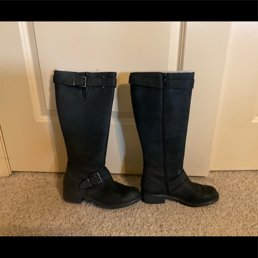 Clarks knee high leather boots